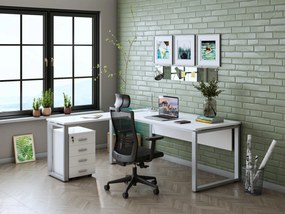 Pojazdný kancelársky kontajner Houseland Prime Pro 02 biely