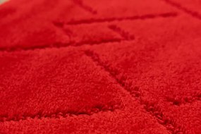 Kúpeľňový koberček Moreno Red červený, kosoštvorce
