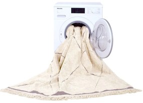 Krémový prateľný ručne tkaný bavlnený koberec 140x200 cm Bereber – Lorena Canals