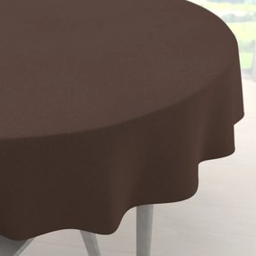 Biante Veľký dekoračný okrúhly obrus BKS-409 Čokoládovo hnedý Ø 220 cm
