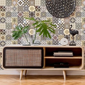 Súprava 24 samolepiek na stenu Ambiance Kenjito, 15 x 15 cm