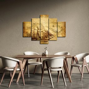 Obraz - Stará mapa (150x105 cm)