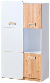 Skrinka Lavendon L5 (dub nash + lesk biely). Akcia -19%. Vlastná spoľahlivá doprava až k Vám domov. 1042035
