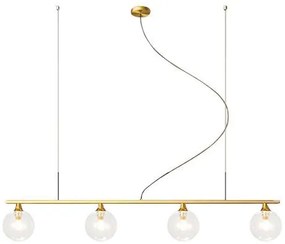 Toolight Toolight, Závesná lampa Zlaté sklenené gule 4ks APP675-4CP, OSW-06200