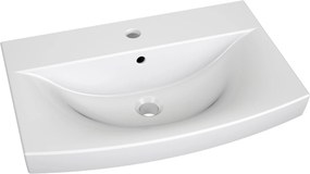 Kúpeľňový nábytok skrinky s umývadlom a zrkadlom biela matná  ROD PRIMO M 5/0/W/W/0/ZINC