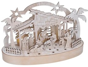 Solight 1v275 - LED Vianočná dekorácia LED/2xAA/teplá biela betlehém