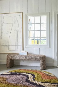 Barevne guľatý všívaný koberec Tufted - Ø 150cm