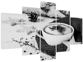 Obraz - Zimné cappuccino (150x105 cm)