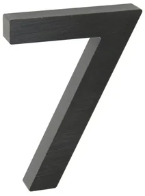 Domové číslo "7", RN.100LV, brúsené, čierna