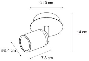 Moderné kúpeľňové bodové svetlo mosadz IP44 - Ducha