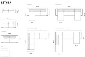 Svetlosivá rohová pohovka do "U" Esther – Milo Casa
