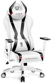 Otočné kreslo King Diablo X-Horn 2.0 biely/čierna