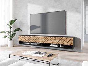 TV stolík CALIBURI 180 - čierny / dub wotan