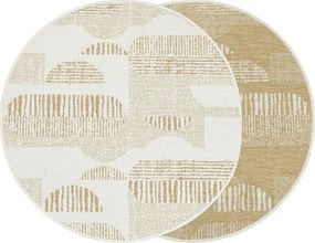 Obojstranný koberec BRUSSELS 206131/10820 béžový / krémový kruh