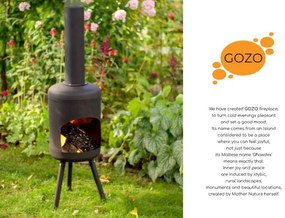 Ohnisko s komínom Gozo Black M