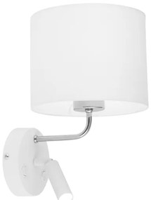 LED Flexibilné svietidlo RICHI 1xE27/15W/230V + LED/3W/230V biela