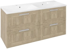 Sapho Sapho, AMIA dvojumývadlová skrinka 119x60x45cm, dub Texas, AM120-2020