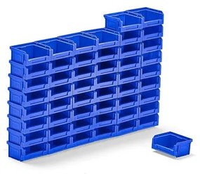 Plastové boxy APART, Š 105 x H 90 x V 55 mm, 50 ks, modré