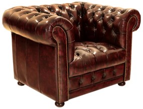furniture-nabytek.cz - Kožené kreslo Chesterfield Manchester