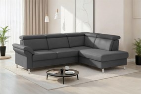 XXXLutz ROHOVÁ SEDAČKA, koža, čierna Sit & More - Sedačky - 000144040912