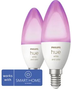 LED žiarovka Philips HUE White a Color Ambiance A60 E14 / 5,3 W 320 lm 2000-6500 K 2 ks