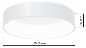 Stropné LED svietidlo Ohio, 1x LED 40w, 3000-4000k, w