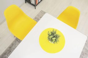 Set jedálenských stoličiek OSAKA žlté (hnedé nohy) 4ks