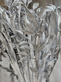 Dekorácia strieborný svietiaci stromček Tree leaves silver M - Ø 60*100 cm
