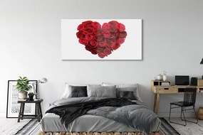 Obraz plexi Srdce z ruží 140x70 cm