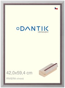 DANTIK rám na obraz 42x59,4 | RIVIERA vínová (Plexi Čiré)