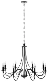 Toolight - Závesné svietidlo 8xE14 60W APP210-3CPR, čierna, OSW-08147