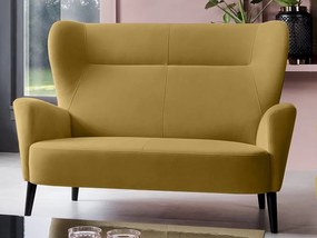 Dvojmiestna pohovka Next, žltá látka