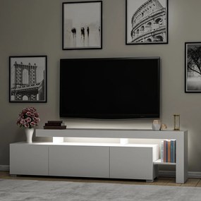 TV stolík/skrinka Belize (lesk biely). Akcia -18%. Vlastná spoľahlivá doprava až k Vám domov. 1072527