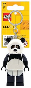 Čierno-biela kľúčenka so svietidlom Iconic Panda – LEGO®