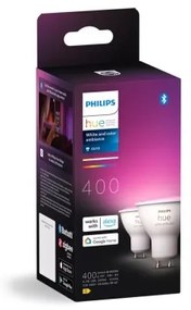 SADA 2x LED RGBW Stmievateľná žiarovka Philips Hue WACA GU10/4,2W/230V 2000-6500K