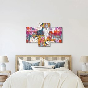 Obraz - Srdce na abstraktnom pozadí (90x60 cm)