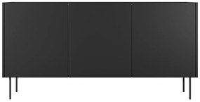 Komoda trojdverová s dvojitým kontajnerom Desin 170 3D4SZ - čierny mat / Dub nagano