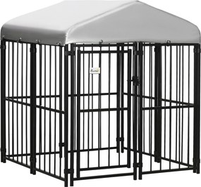 PawHut Oplotenie pre Malé a Stredné Psy, Psia Búda pre Psy a Kurčatá so Strechou, 122x122x138cm | Aosom