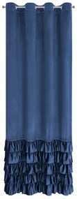 ZATEMŇOVACÍ ZÁVES NA KRÚŽKOCH CARLI 140X250 CM TMAVOMODRÁ
