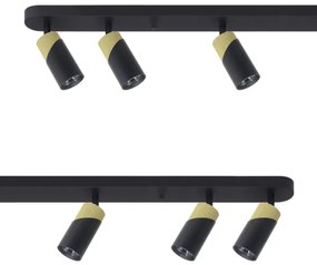 Bodové svietidlo NEO 6xGU10/8W/230V čierna/zlatá
