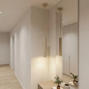 Brilagi - Luster na lanku TUBE 1xGU10/15W/230V béžová/zlatá