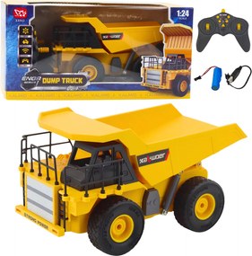 LEAN Toys Stavebné sklápacie auto diaľkovo ovládané RC svetlá LED 1:24