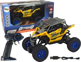 LEAN Toys Terénne auto Off-Road s diaľkovým ovládaním 2,4 GHz v mierke 1:16, žlté