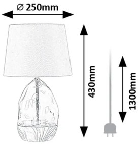 Rabalux 74227 - Stolná lampa APOLONIA 1xE27/40W/230V biela