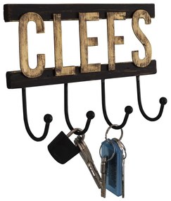 Nástenný drevený vešiak na kľúče - Antic Line