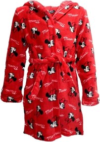 Detský / dievčenský župan s kapucňou Minnie Mouse - Disney - červený, 98 / 110