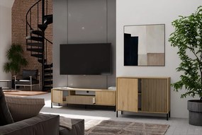 Komoda Kamaro 2D Slim 103 cm II dub Artisan/černá