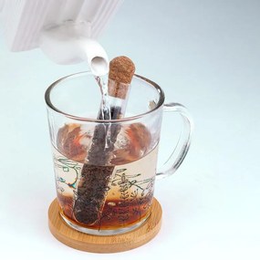 Sklenený hrnček s podtáckou a infuzérom LÚKA 420 ml