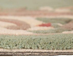 Zelený vlnený koberec Flair Rugs Aubusson, 75 × 150 cm