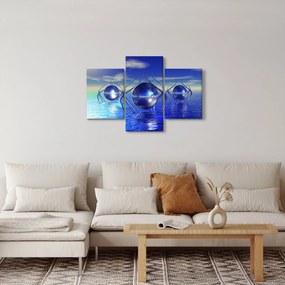 Obraz abstrakcie - voda (90x60 cm)